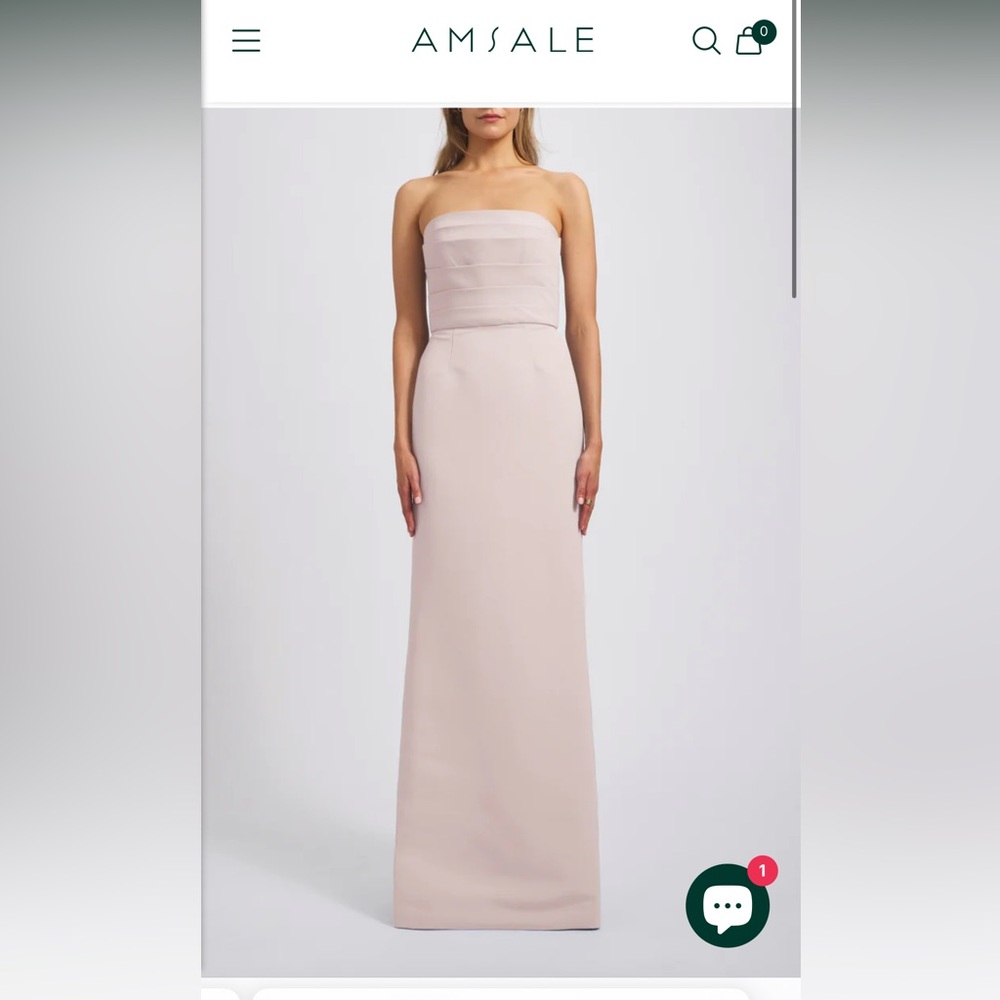 Amsale Sonia Bridesmaids Dress in Ballet